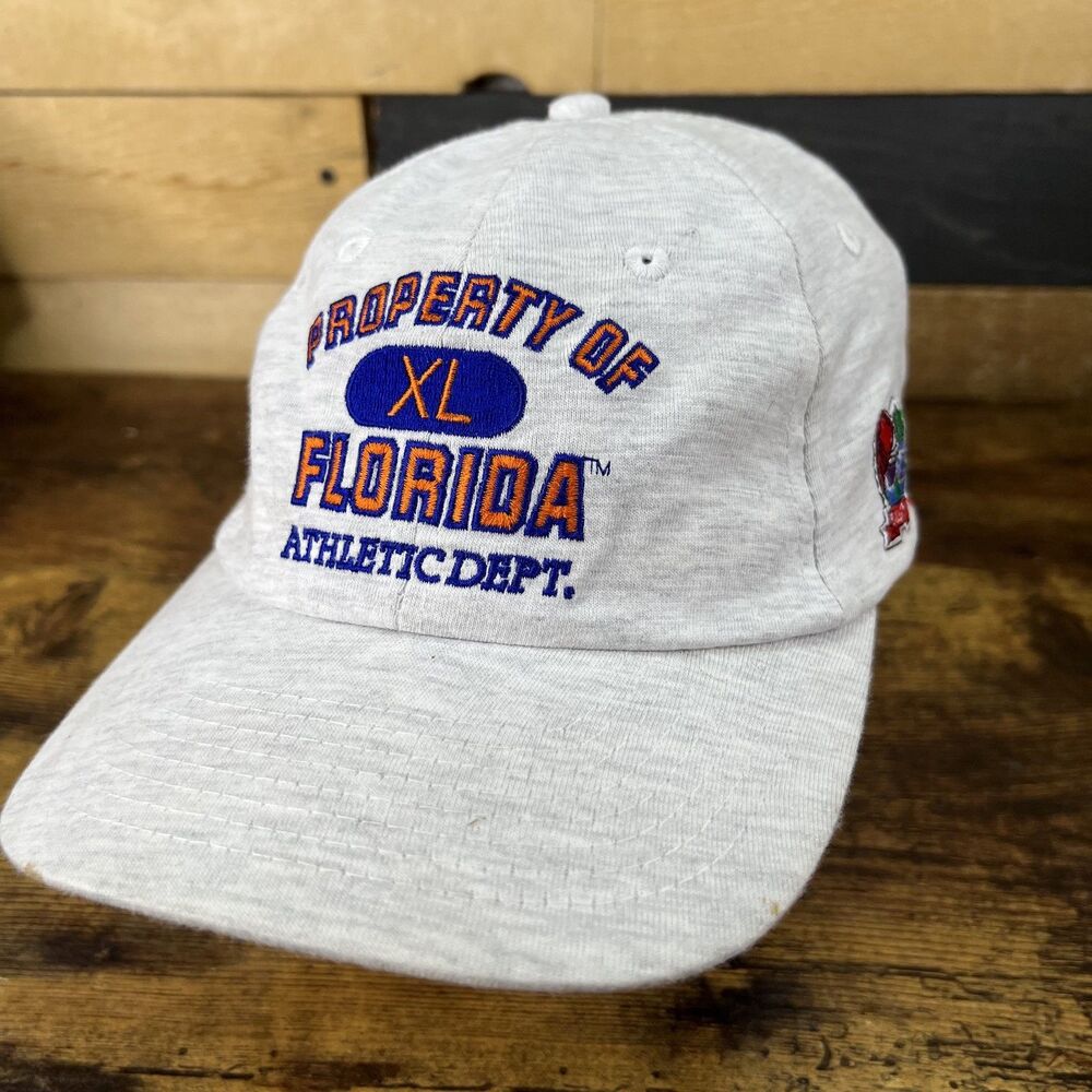 Florida Gators Vintage 1994 Property Of Athletic Dept Baseball Cap Hat Grey